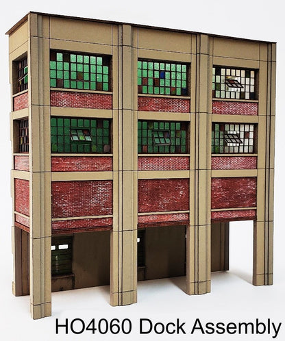HO Scale Industrial Wall Module - Rail / Truck Loading Dock Assembly - ITLA