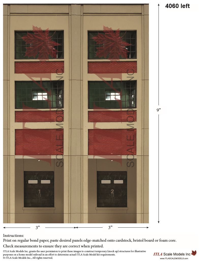 FREE PLANNING TEMPLATES - HO Scale Industrial Wall Module Line - ITLA