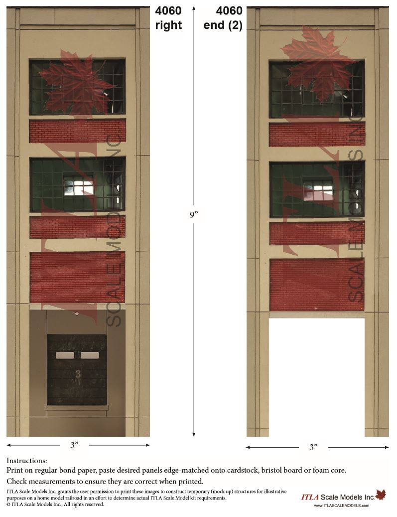 FREE PLANNING TEMPLATES - HO Scale Industrial Wall Module Line - ITLA