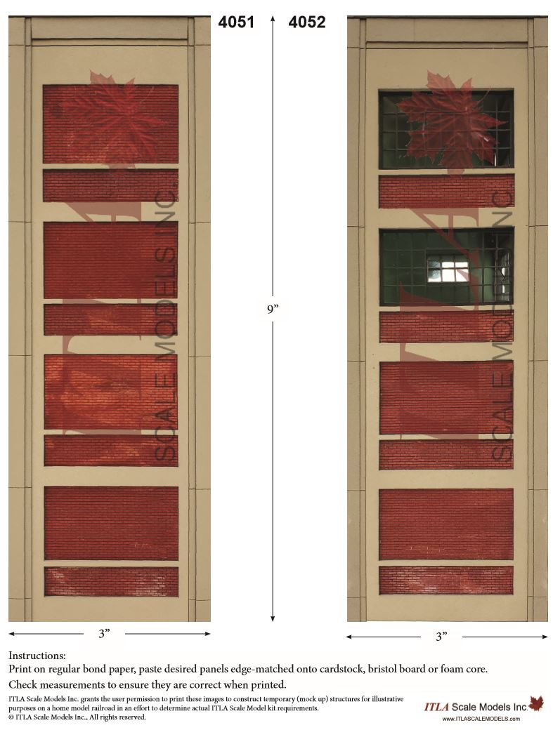 FREE PLANNING TEMPLATES - HO Scale Industrial Wall Module Line - ITLA