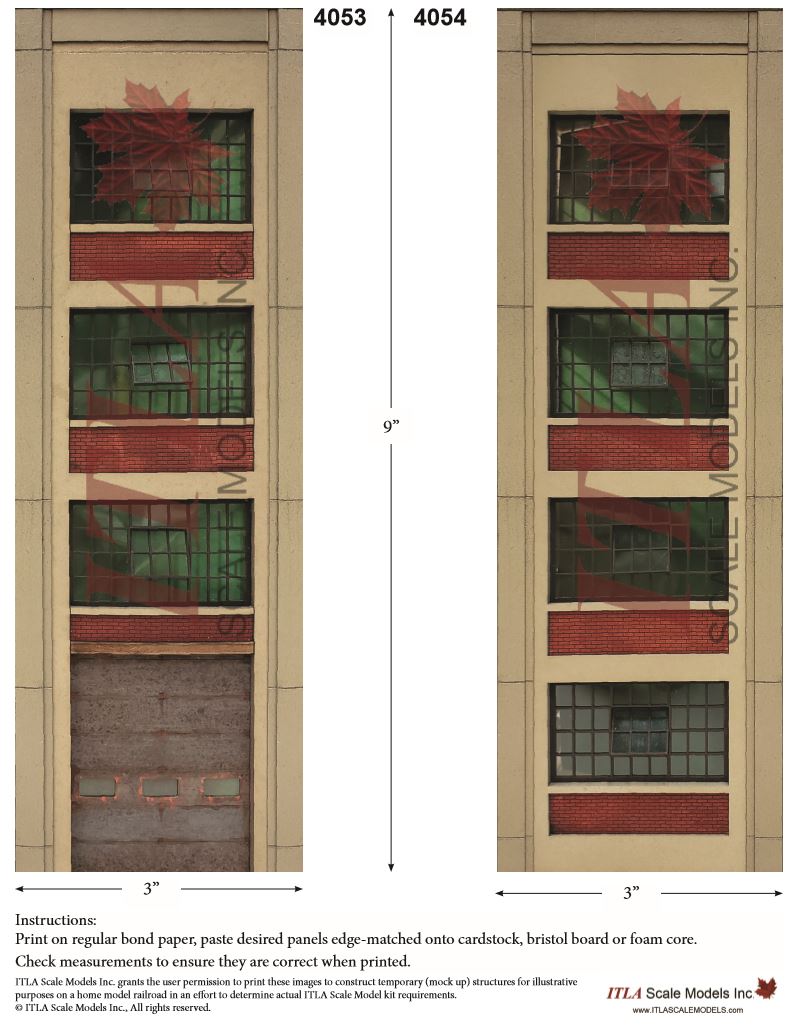 FREE PLANNING TEMPLATES - HO Scale Industrial Wall Module Line - ITLA