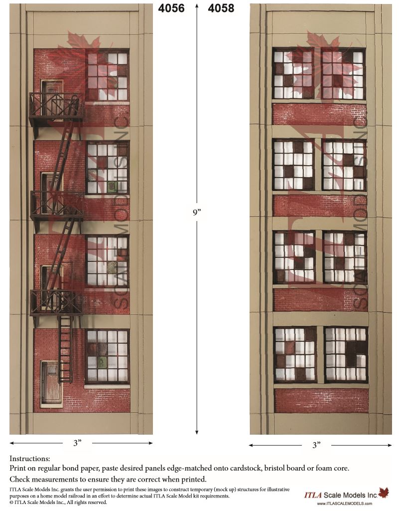FREE PLANNING TEMPLATES - HO Scale Industrial Wall Module Line - ITLA