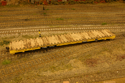 HO Scale Atlas 68ft Wood Flat Car Deck - ITLA