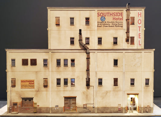 HO Southside Hotel Kit - Detailed Rear Wall - ITLA