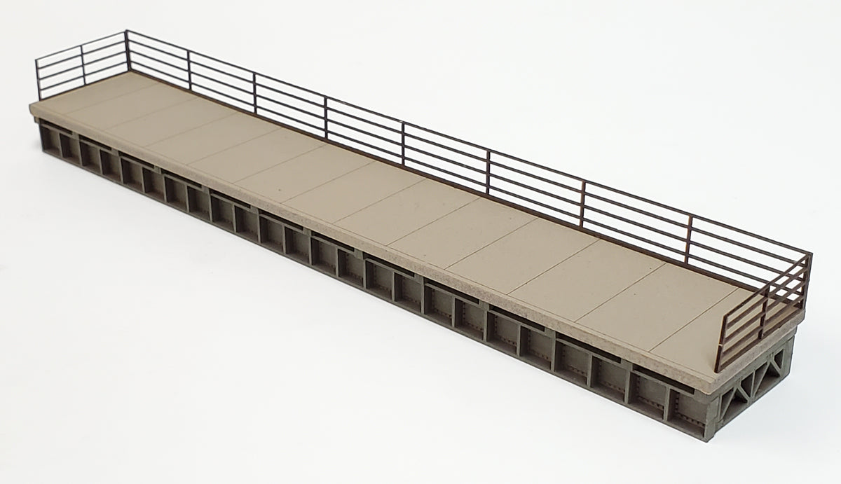 HO Elevated Station Platform - Open Top Concrete Deck - ITLA