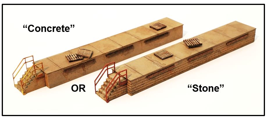N Scale "Concrete" or "Stone" Loading Dock - ITLA