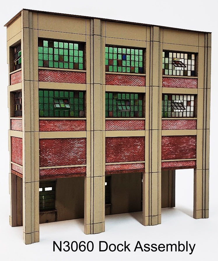 N Scale Industrial Wall Module - Rail / Truck Loading Dock Assembly - ITLA