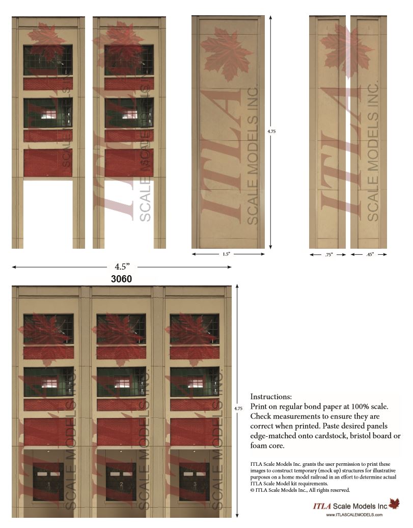 FREE PLANNING TEMPLATES - N Scale Industrial Wall Module Line - ITLA