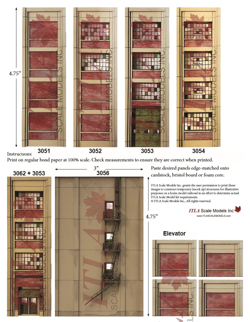 FREE PLANNING TEMPLATES - N Scale Industrial Wall Module Line - ITLA