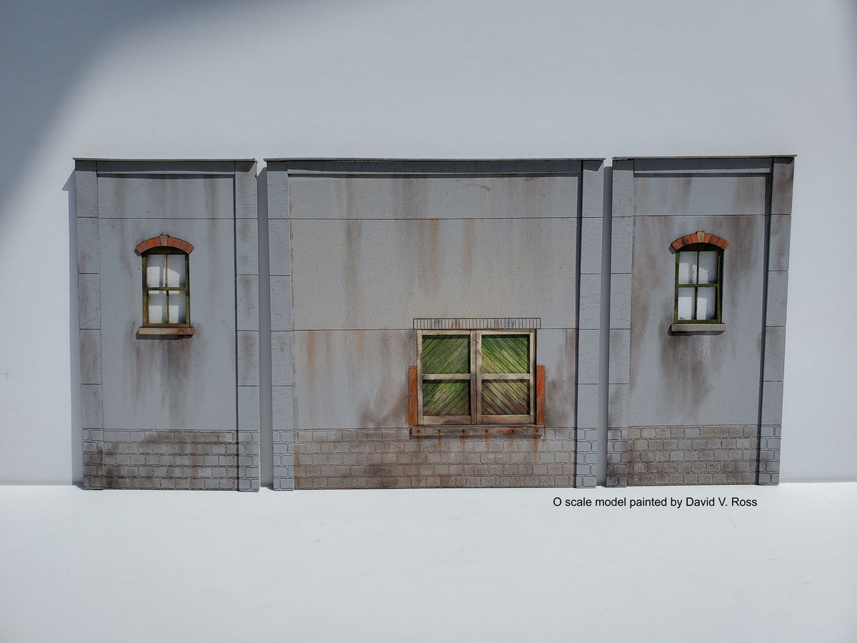 O / On30 Scale - "Concrete" Loading Dock Wall Set - ITLA