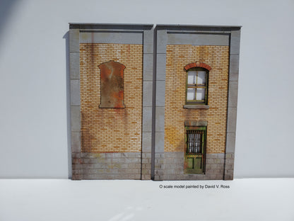 O / On30 Scale - 3" Brick Wall Pair - ITLA