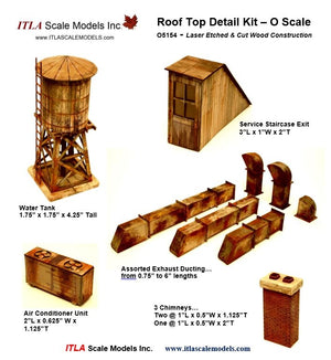 O Scale Roof Top Detail Kit - ITLA