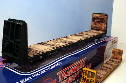 O Scale Atlas 62' Bulkhead Wood Flat car Deck - ITLA