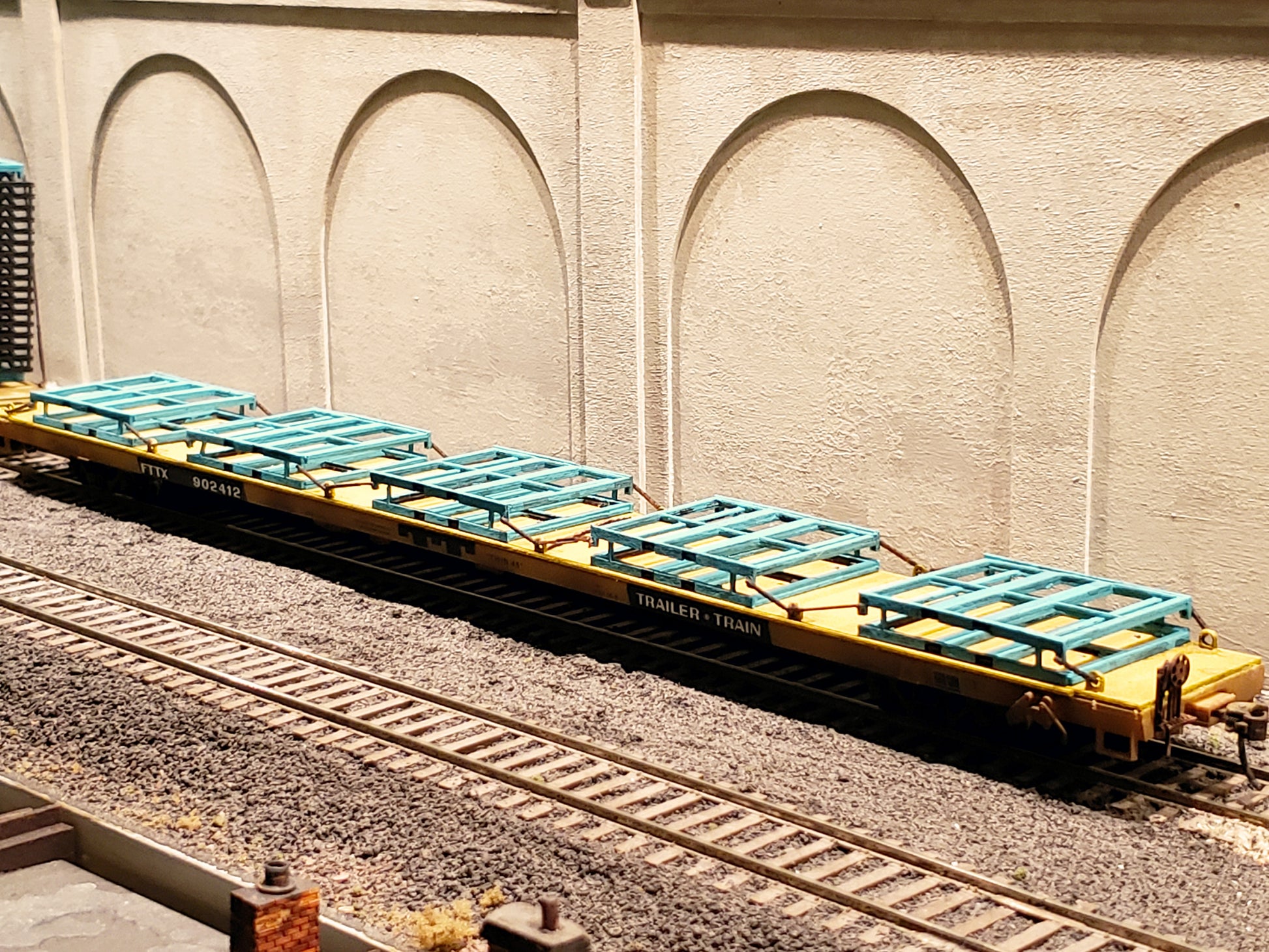Empty Auto Frame Cradle & Deck Kit - for the Accurail 89ft ACF Flatcar - ITLA
