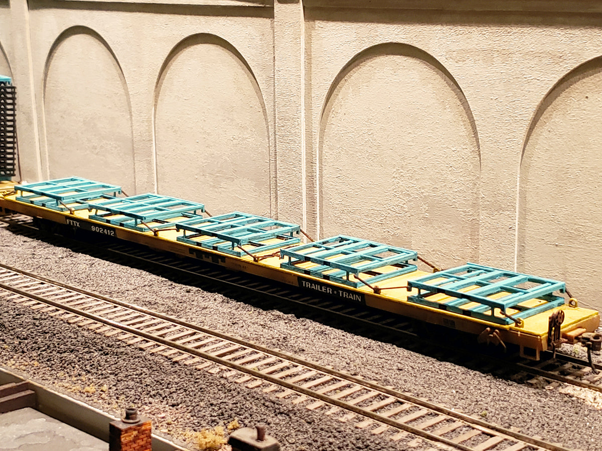 Empty Auto Frame Cradle & Deck Kit - for the Walthers 89ft ACF Flatcar - ITLA